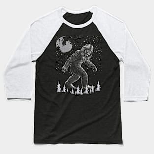 Bigfoot Moon Stars Baseball T-Shirt